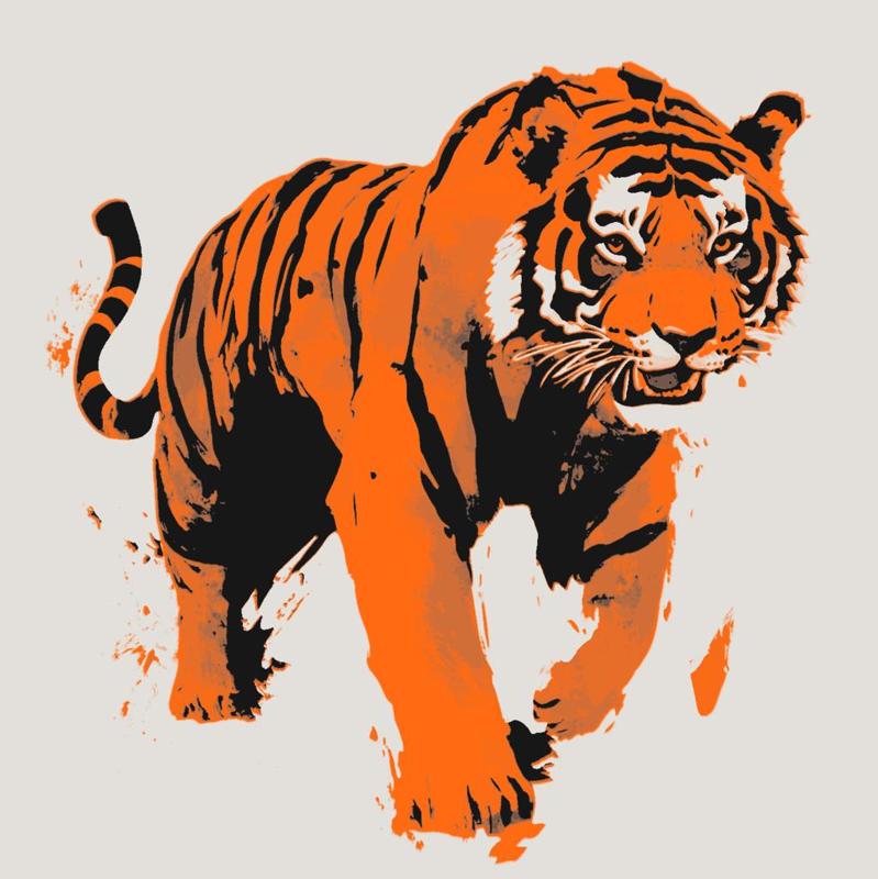Walking tiger ( hueforge) 