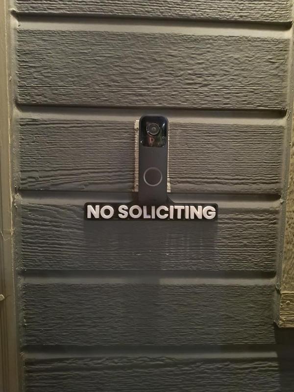 Blink Doorbell No Soliciting Sign