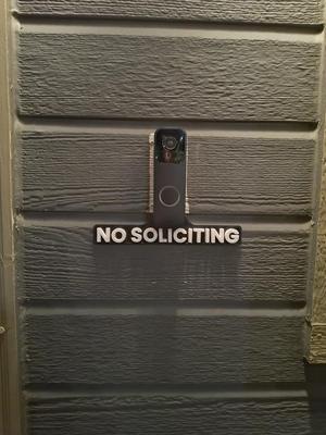 Blink Doorbell No Soliciting Sign