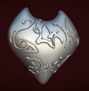 Glam dark decorative heart halloween