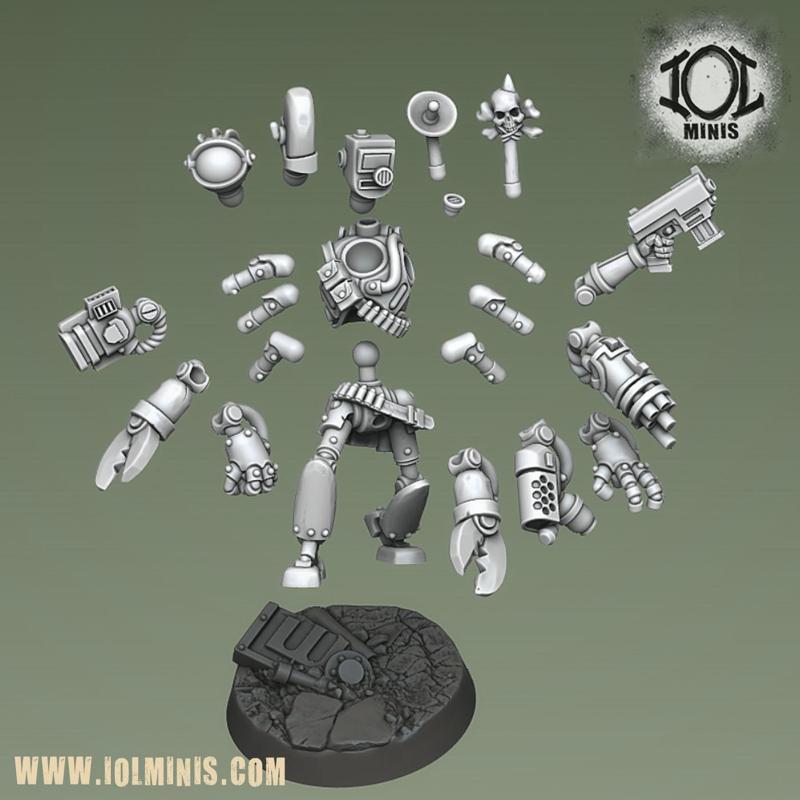 3T-H05 the Robot, Modular Build-a-Bot Miniature
