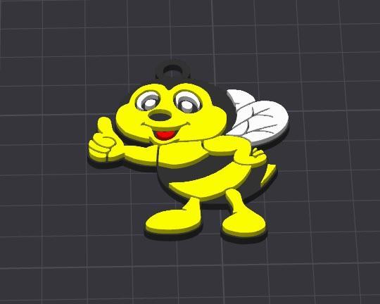 cute animal , Barney the bee keychain \ necklace charm (free for commercial use)