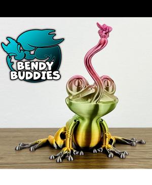 Froggy Frog Tongue & Fly / Toad Articulated / Print-in-Place Marsh Reptile / Cute Swamp Dweller / Ju