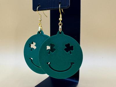 Clover Smiley Face Earrings