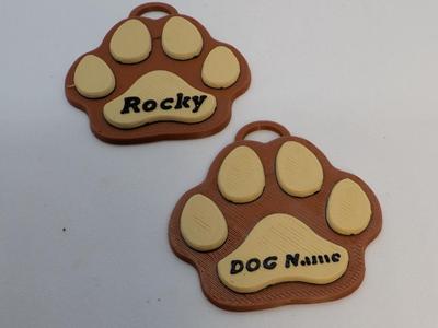 Dog collar pendant with Tasso number 