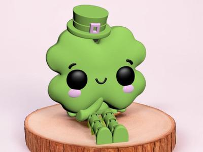 St. Patrick's Day flexi Clover articulated