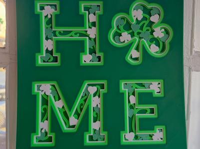Shamrock HOME door sign