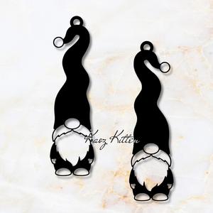 garden gnome dangle hat earrings pair