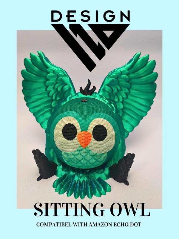 Sitting Owl - COMPATIBLE with Amazon Echo Dot
