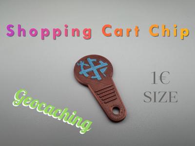 Shopping Cart Chip Keyring Geocaching 2