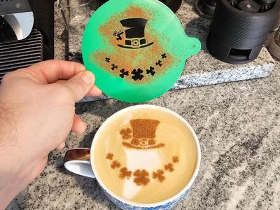 Perfect St. Patrick's Day Latte Art Stencil