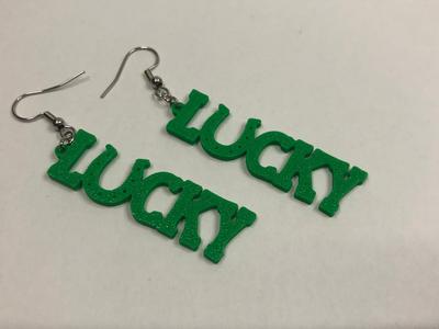 Lucky earrings St Patrick's Day no AMS 0.4 mm