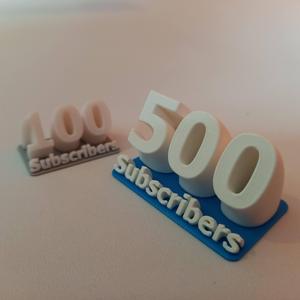 100 Subscribers 3D Letters