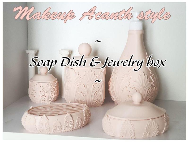 Soap dish and Jewelry box (Acanth style)