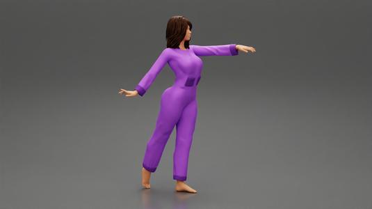 Beautiful Young Woman Wearing Onesie