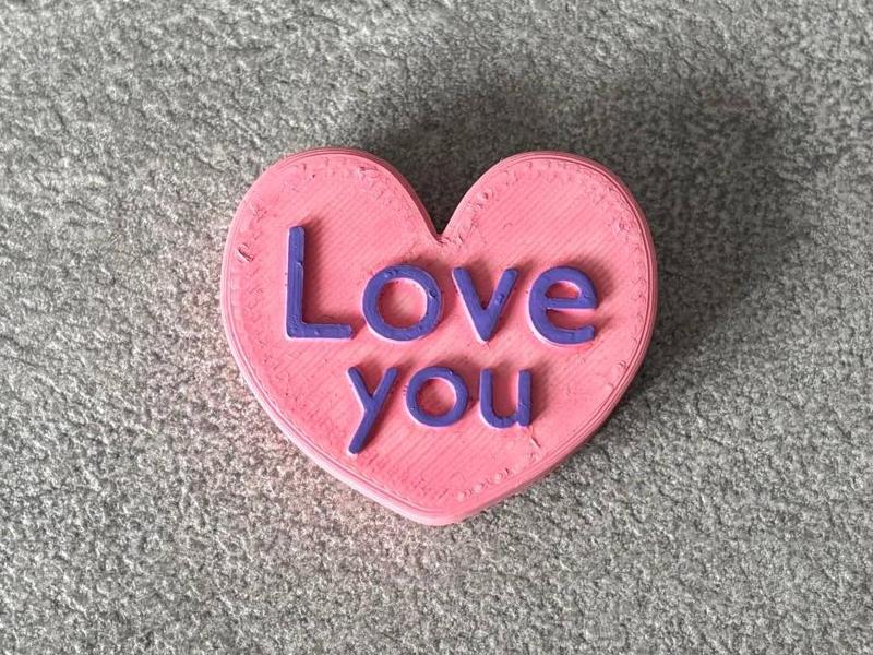 Heart candy magnet Love you Valentine's day