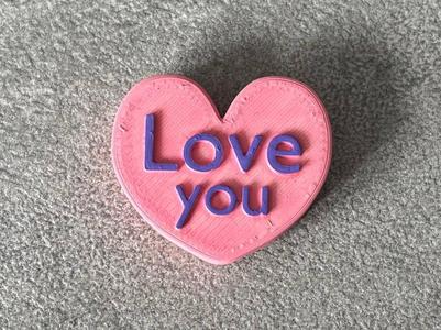 Heart candy magnet Love you Valentine's day