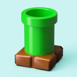 Super Mario Pipe Pen Cup & Base
