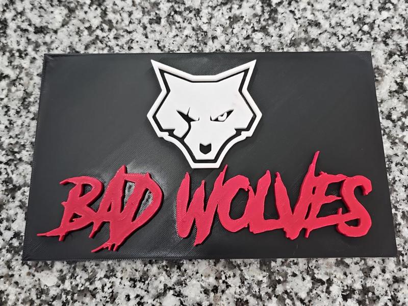 Bad Wolves Rock Band 3D Logo Wall Art Sign Plaque