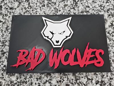 Bad Wolves Rock Band 3D Logo Wall Art Sign Plaque