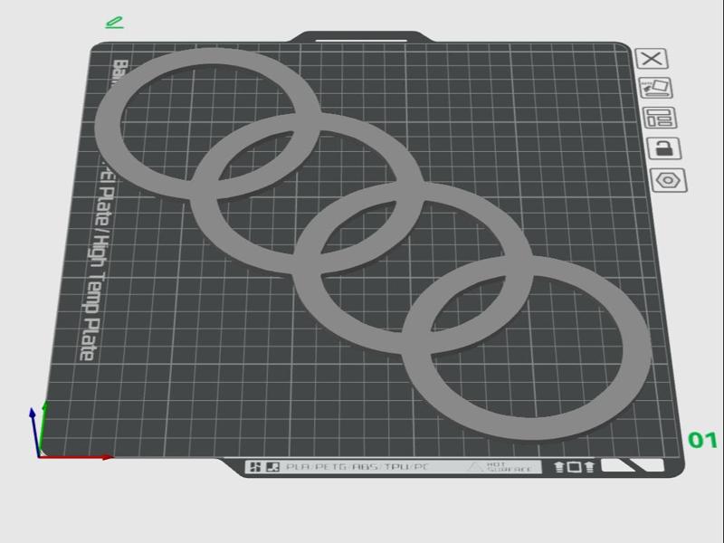 audi logo stencil