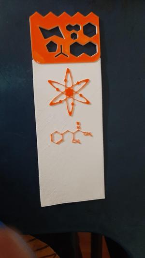 A CHEMISTRY THEMED BOOKMARK / STENCIL