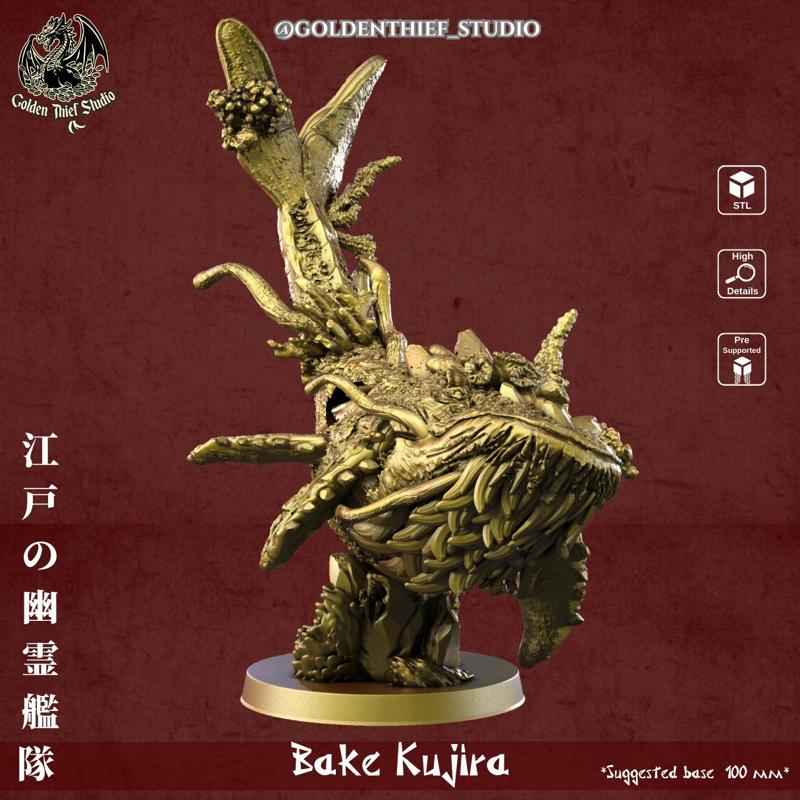 Bake Kujira - Spectral Leviathan Whale | 3D STL Miniatures for Wargames and RPGs