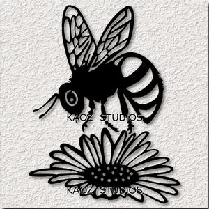 2 piece set honey bee wall art sunflower wall decor garden decoration