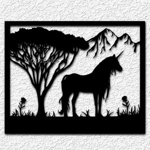 unicorn wall art fantasy decor magical horse