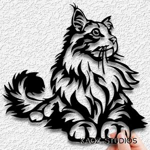 maine coon wall art cat wall decor kitty decoration