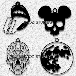 gothic charms halloween earrings party decor