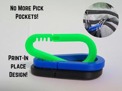 Anti Theft Protection (Zippers) Travel Essential (Print In Place)