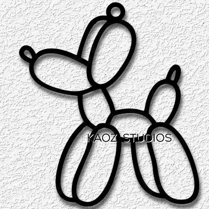 balloon dog charm puppy keychain doggo jewelry 