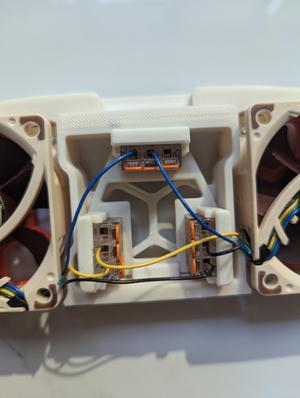 Voron Side fan support mount for 3x WAGO 221-413