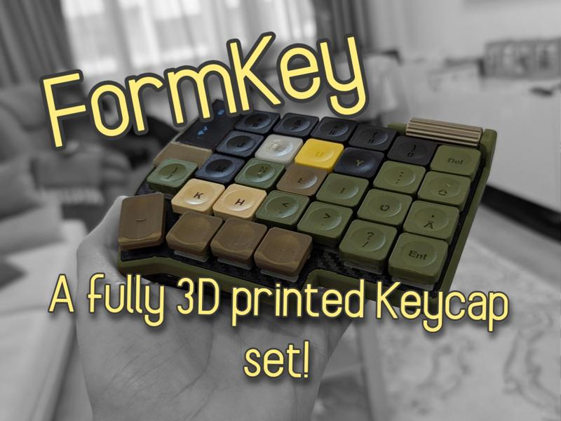 FormKey - A fully 3D Printed keycap set