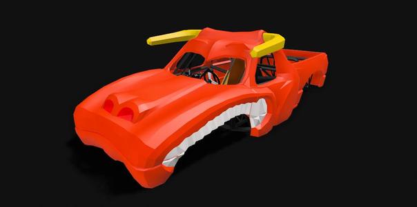 RC TRUCK EL TORO LOCO MONSTER JAM BODY 1:12