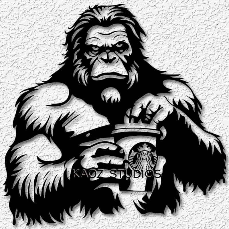 Funny Bigfoot wall art Sasquatch wall decor Yeti decoration