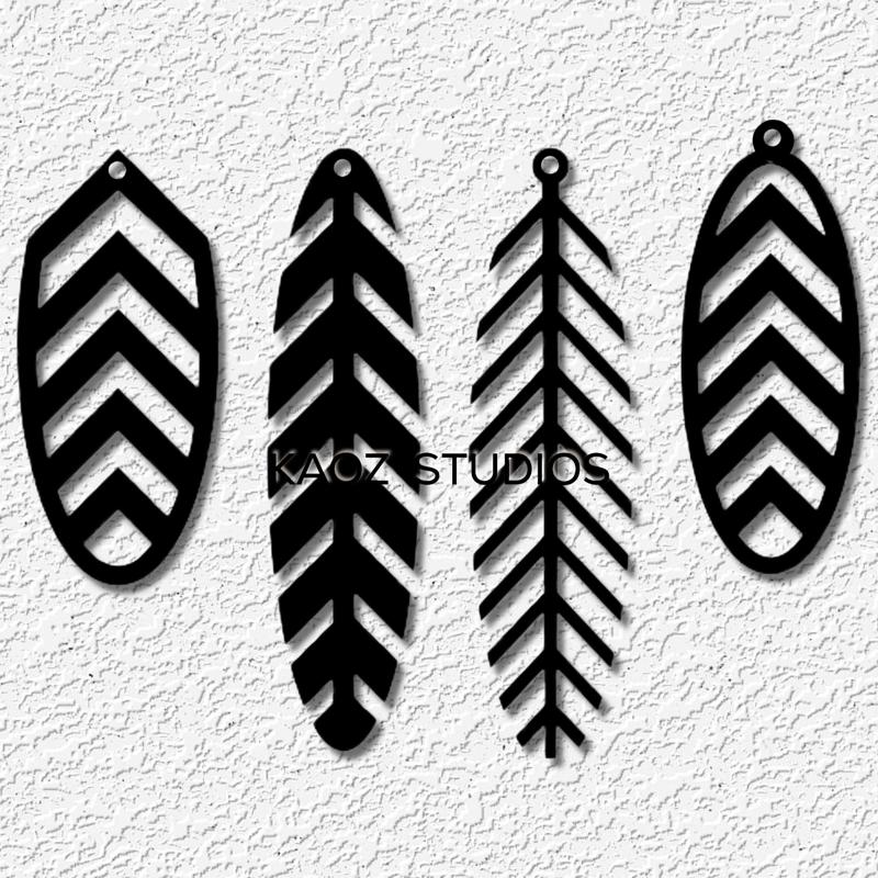 4 Feathers Jewelry pack Native American earrings Southwestern Jewellery