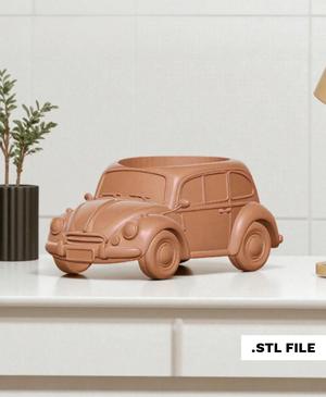Retro Beetle Planter – Classic Car STL Pot for 3D Printing (POT27)