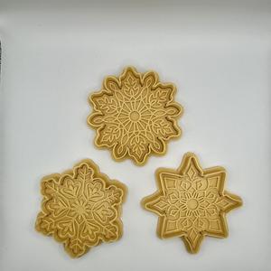 Snowflake cookie cutter / stamp 03