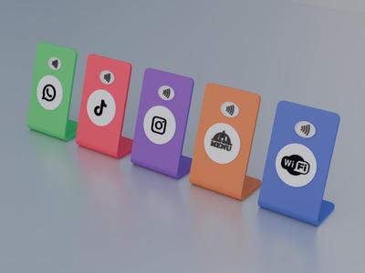 NFC Card Stand Functional Social Media & Services