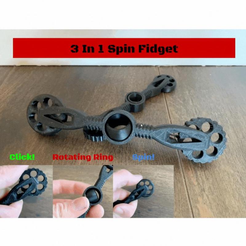 3 in 1 Spin Fidget (Print in Place)