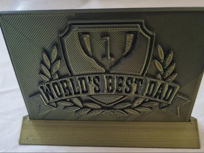 Fathers Day Gift Plaque World's Best Dad