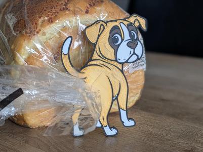 Boxer Dog Bread Bag Clip
