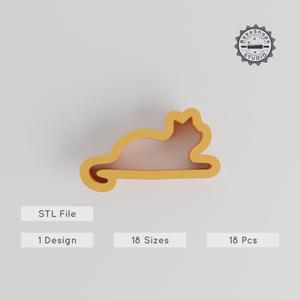 Cat Shape Cutter, Cookie & Fondant Clay Cutter, 18 Sizes, Animal Theme, Perfect for Baking & Crafts PRODUCT_2713