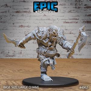 Bugbear Raider Running / Giant Goblinoid Bandit Creature / Evil Humanoid Warrior Monster / Hairy Goblin Fighter / Forest Predator / Mythical Creature / Fable Guard Spawn / Woodland Encounter