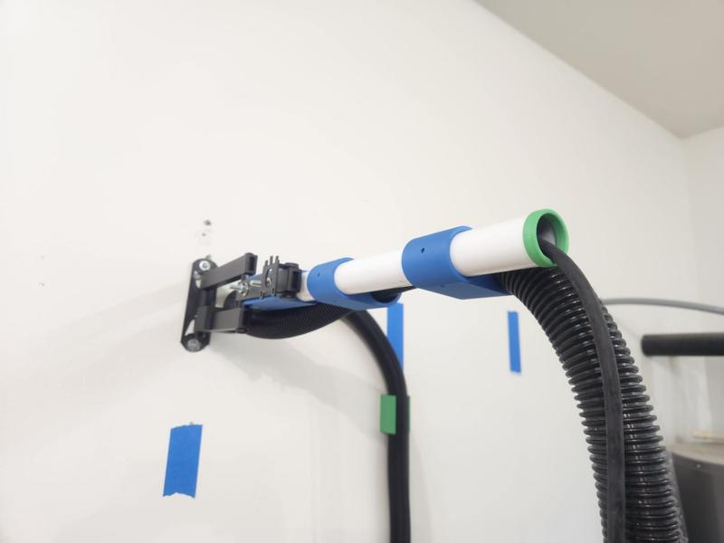 Boom Arm With Closet Pole and Monitor Wall Mount