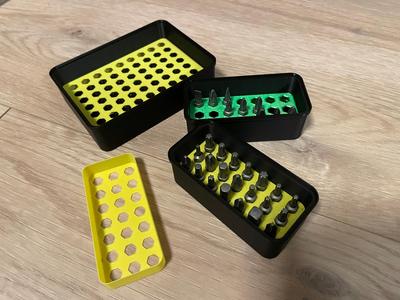 Hex bit holder, 1/4", vase top plate
