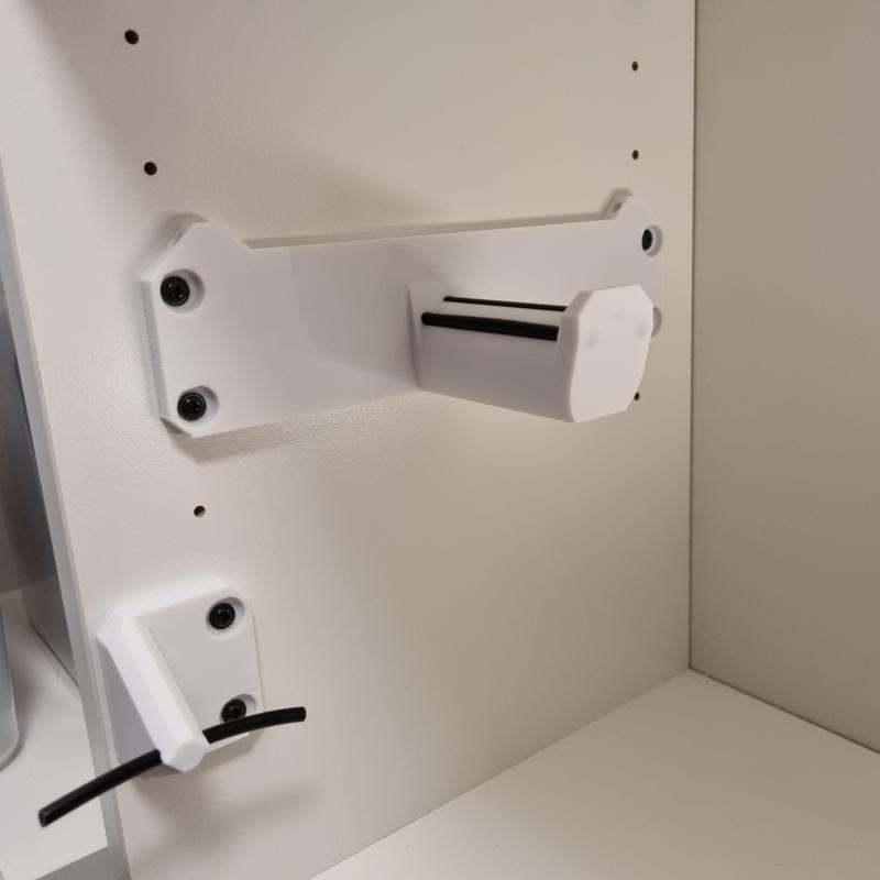 IKEA BILLY Spool Holder with PTFE Tube Channels + PTFE Tube Guide