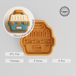 Pet Carrier Shape Cutter & Stamp, Cookie & Fondant Set, 3 Sizes, 6 Pieces, Perfect for S/M/L Designs PRODUCT_2684